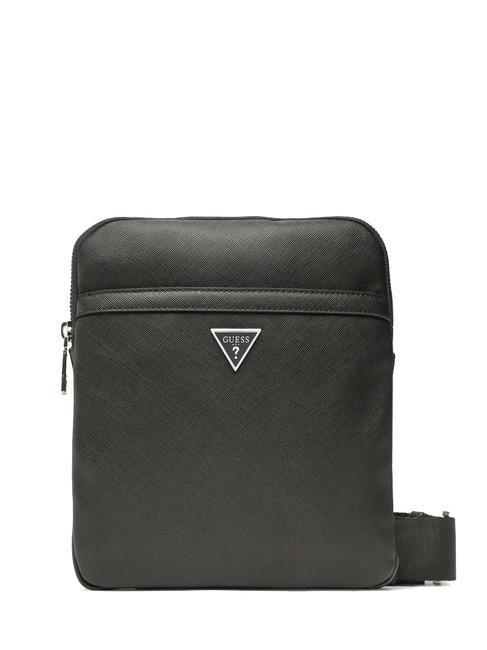 GUESS MILANO Flat Sac d'épaule NOIR - Sacs en Bandoulières pour Homme