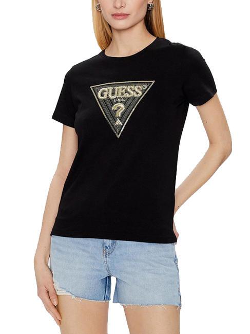 GUESS MULTICOLOR T-shirt en cotton jetbla - T-shirt