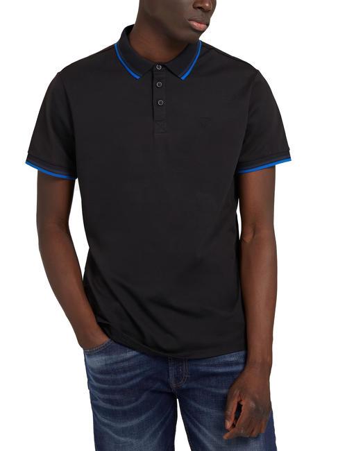 GUESS PIQUE Polo stretch à manches courtes jetbla - chemise polo