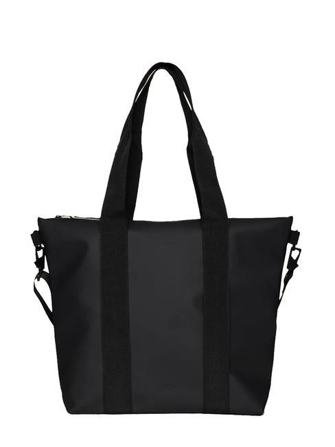 RAINS TOTE BAG MINI Sac étanche noir - Sacs pour Femme