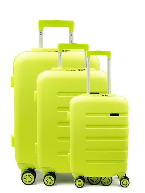 ROCCOBAROCCO EXPEDITION Ensemble de 3 cabines trolley, moyen, grand vert - Ensemble Valises