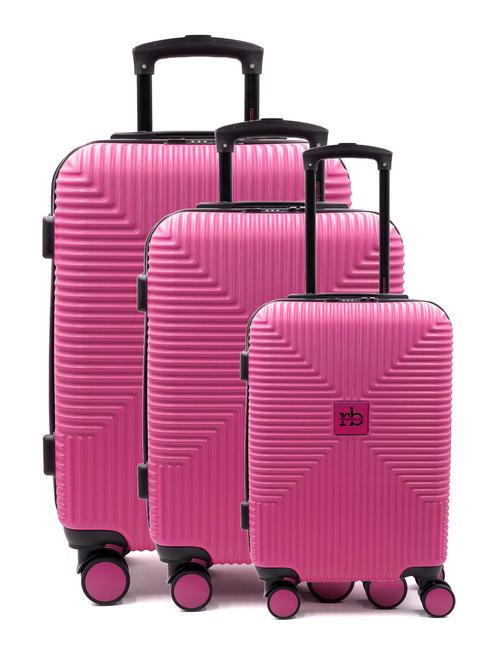 ROCCOBAROCCO ADVENTURE Ensemble de 3 cabines trolley, moyen, grand fuchsia - Ensemble Valises