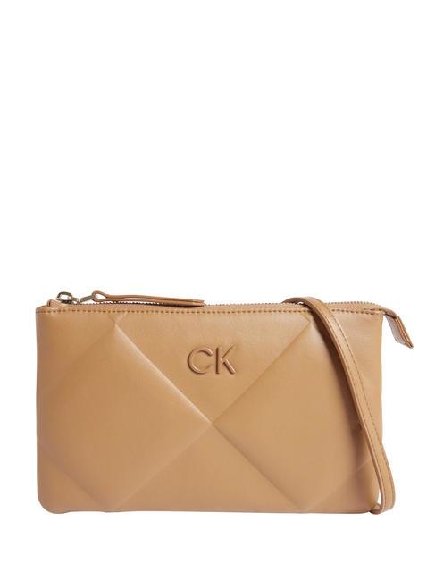 CALVIN KLEIN RE-LOCK QUILT sac d'épaule cassonade - Sacs pour Femme