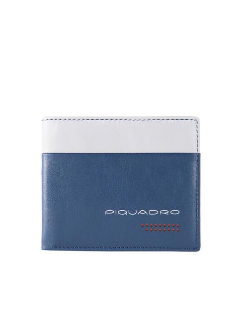 PIQUADRO URBAN Porte-feuille en cuire BLEU-GRIS - Portefeuilles Homme