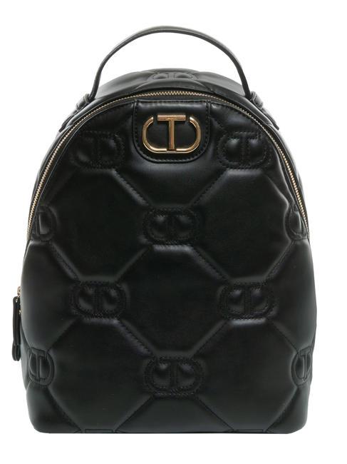 TWINSET LOGO QUILTED Sac à dos noir - Sacs pour Femme