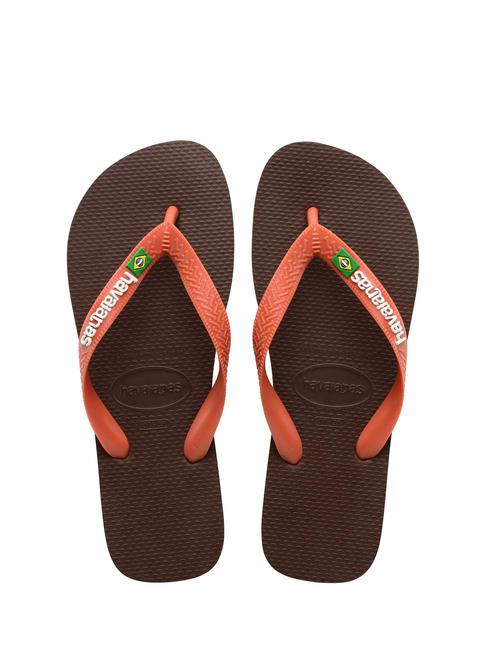 HAVAIANAS BRASIL LOGO Les tongs pour hommes marron foncé/céramique - Chaussures unisexe