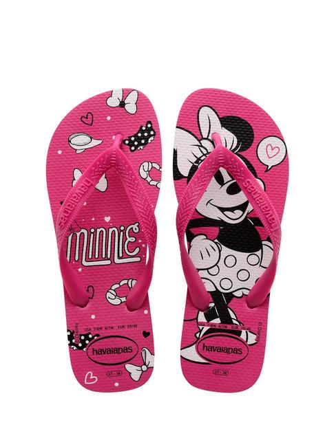 HAVAIANAS TOP DISNEY Tongs en caoutchouc rose électrique - Chaussures Femme