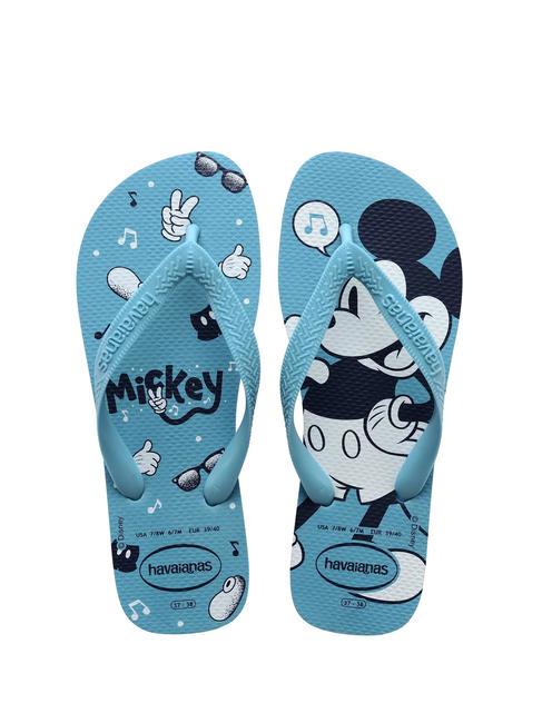 HAVAIANAS TOP DISNEY Tongs en caoutchouc bleu tranquillité - Chaussures Femme