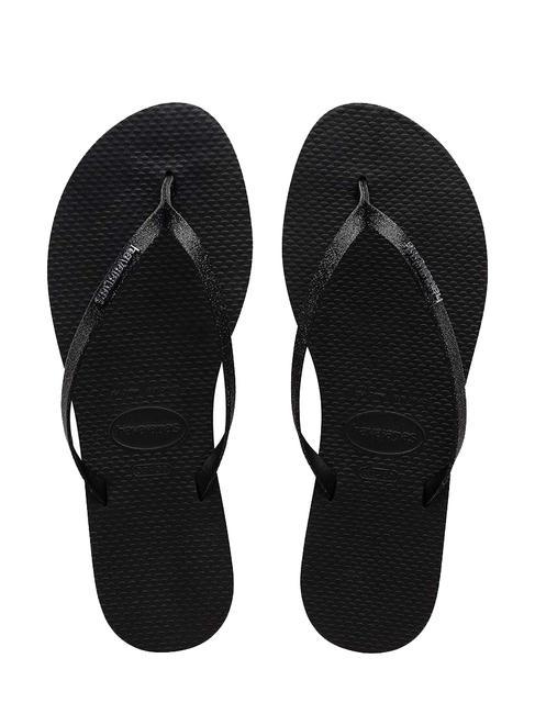 HAVAIANAS YOU GLITTER Tongs NOIR - Chaussures Femme