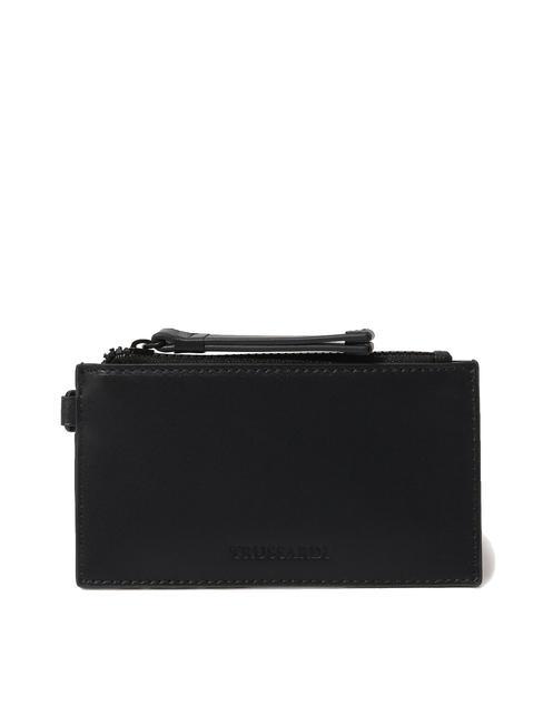 TRUSSARDI PARSEC Porte-feuille en cuire NOIR - Portefeuilles Homme