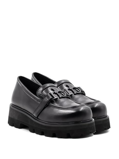 ROCCOBAROCCO RB LOGO Mocassins plateforme noir - Chaussures Femme