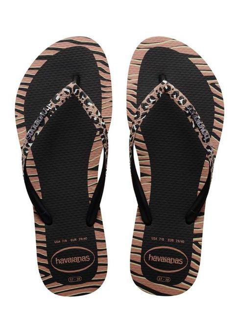 HAVAIANAS SLIM ANIMALS Tongs NOIR - Chaussures Femme