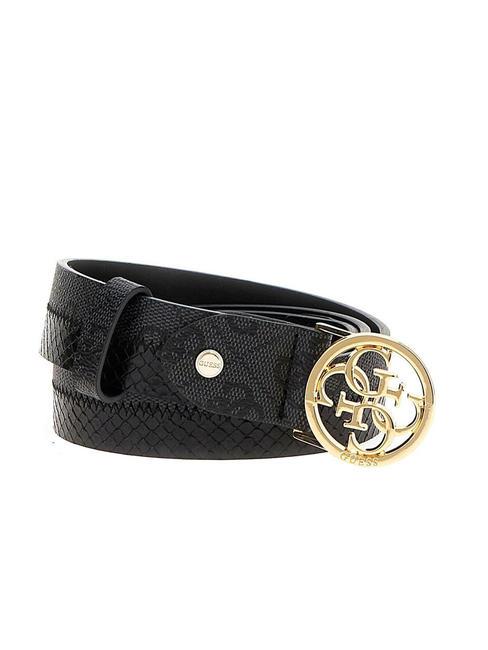 GUESS AJIONA Ceinture raccourcissable python noir - Ceintures