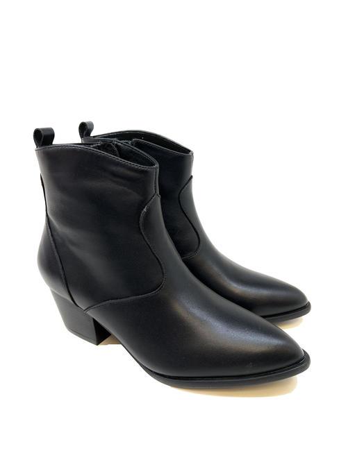 GUESS BOYTA Bottines en cuir NOIR - Chaussures Femme