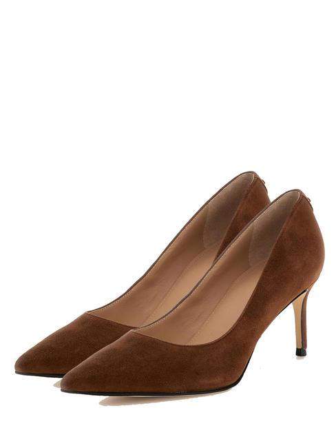 GUESS BRAVO Escarpins en cuir suédé brun - Chaussures Femme