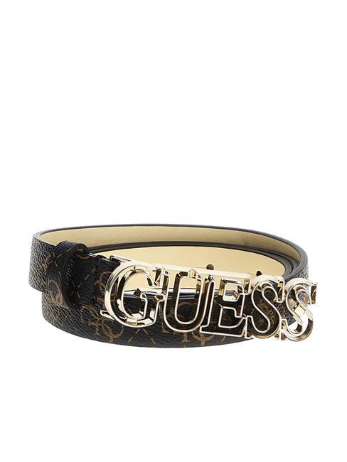 GUESS VIKKY LOGO Ceinture fine marron - Ceintures