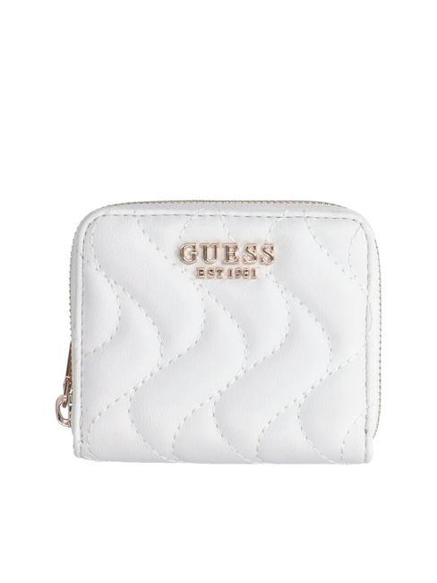 GUESS ECO MAI Petit portefeuille zippé blanc - Portefeuilles Femme