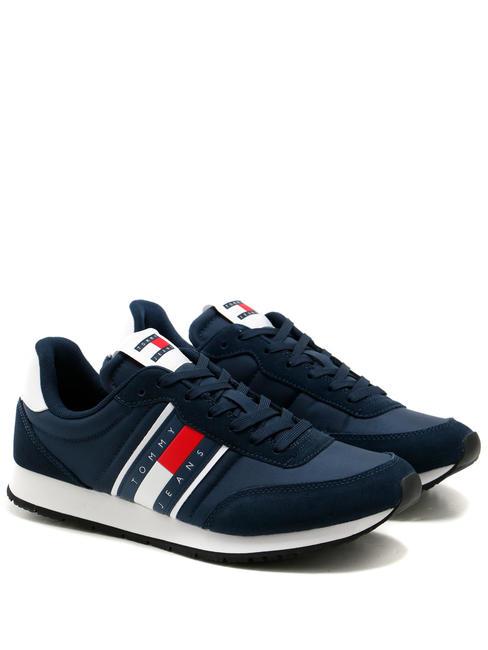 TOMMY HILFIGER TOMMY JEANS RUNNER CASUAL Baskets marine nuit noire - Chaussures Homme