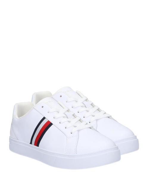 TOMMY HILFIGER ESSENTIAL COURT Baskets en cuir blanc - Chaussures Femme