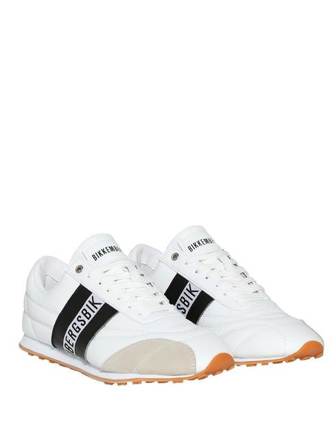 BIKKEMBERGS SOCCER Baskets en cuir blanc noir - Chaussures Homme