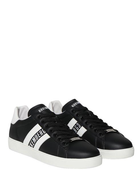 BIKKEMBERGS RECOBA M Baskets en cuir noir blanc - Chaussures Homme