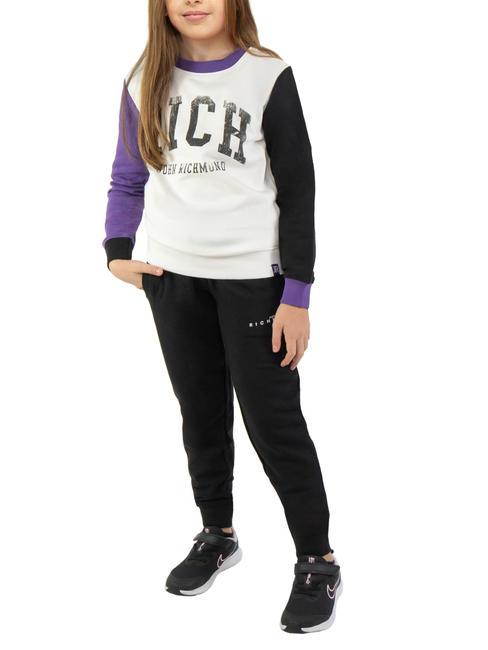 JOHN RICHMOND DASBER Survêtement sweat et pantalon en coton nuage/noir - Survêtements pour enfants