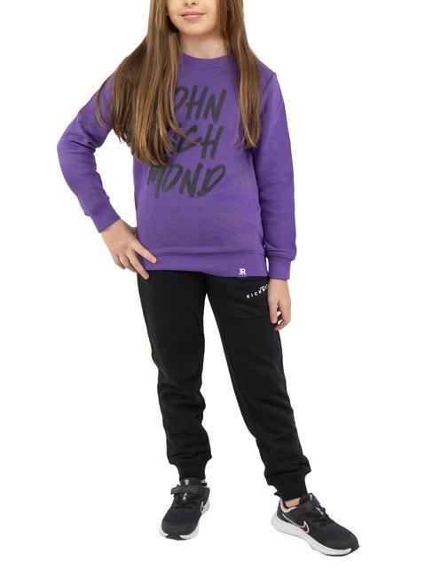 JOHN RICHMOND WONIK Survêtement sweat et pantalon en coton violet/noir - Survêtements pour enfants