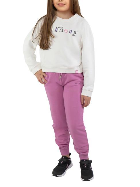 JOHN RICHMOND IRZEK Survêtement sweat et pantalon en coton nuage/rose - Survêtements pour enfants