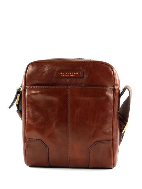 THE BRIDGE VESPUCCI  Sac en cuir MARRON - Sacs en Bandoulières pour Homme