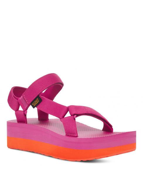 TEVA FLATFORM UNIVERSAL Sandale rose violette/orangeade - Chaussures Femme