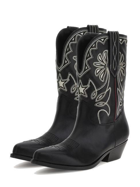 GUESS GINNIE bottes texanes NOIR - Chaussures Femme