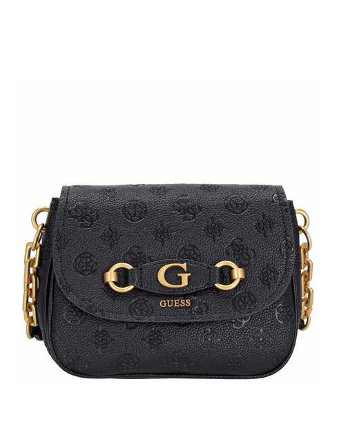 GUESS IZZY PEONY Sac d'épaule logo noir - Sacs pour Femme