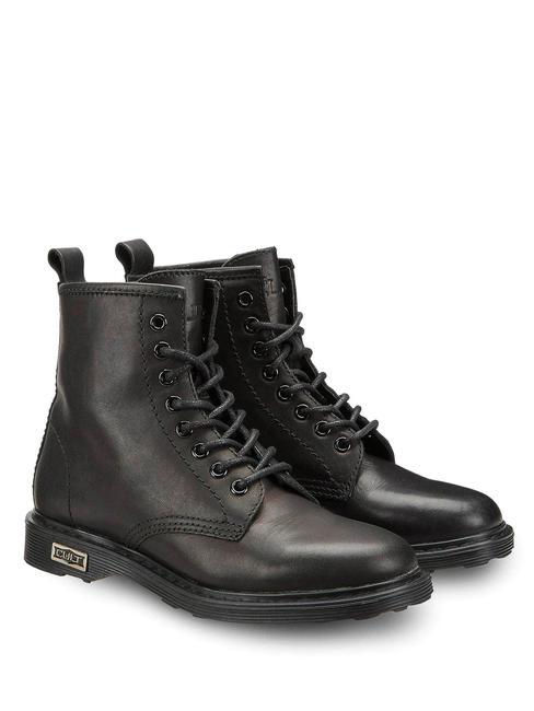 CULT SABBATH 420 Bottines à lacets en cuir noir - Chaussures Femme