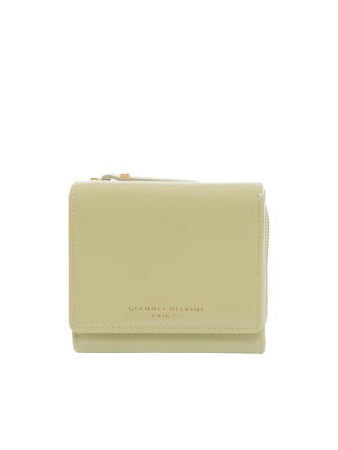 GIANNI CHIARINI WALLET CLUX Portefeuille compact en cuir salade verte - Portefeuilles Femme