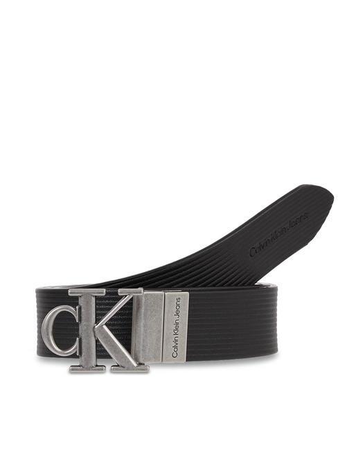 CALVIN KLEIN CK JEANS Round Mono 3.0 Ceinture Femme noir uni / texture noire - Ceintures