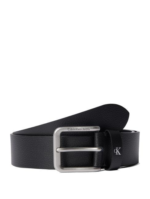 CALVIN KLEIN ROUNDED CLASSIC Ceinture en cuir le noir - Ceintures