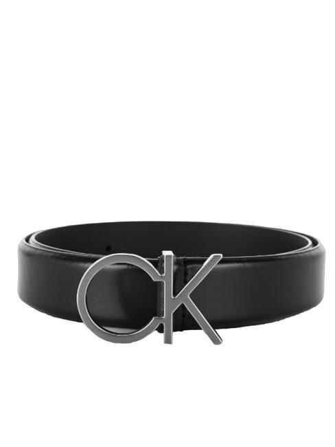 CALVIN KLEIN RE-LOCK CK Logo Ceinture en cuir ck noir - Ceintures