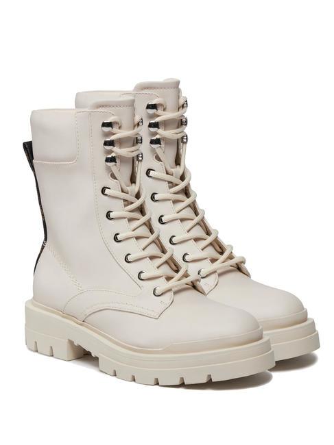 GUESS OBETTER Bottines basses Blanc / marron - Chaussures Femme