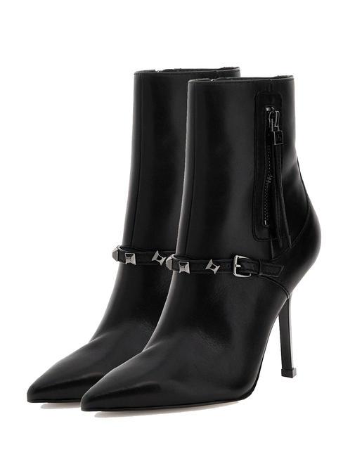 GUESS AYLO Bottines hautes en cuir NOIR - Chaussures Femme