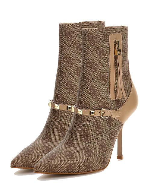 GUESS AYLO3 Bottines hautes Beige / Marron - Chaussures Femme