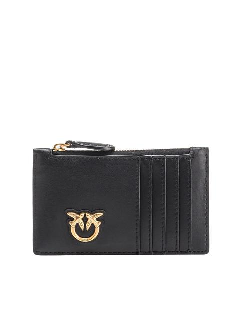 PINKO AIRONE Porte-cartes / Porte-monnaie noir-or antique - Portefeuilles Femme