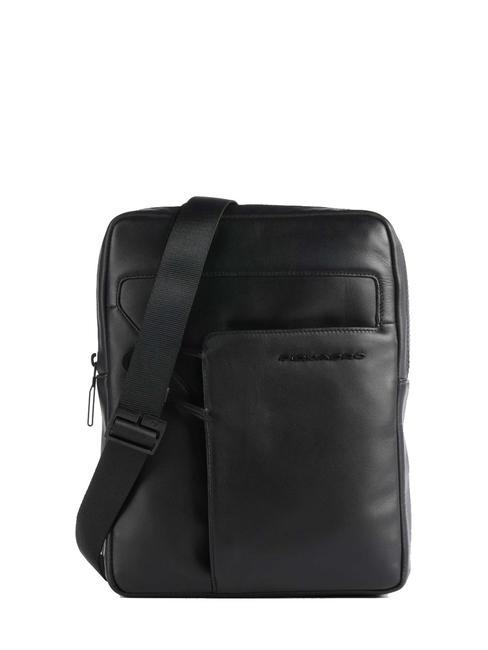 PIQUADRO AYE Sac iPad en cuir Noir - Sacs en Bandoulières pour Homme