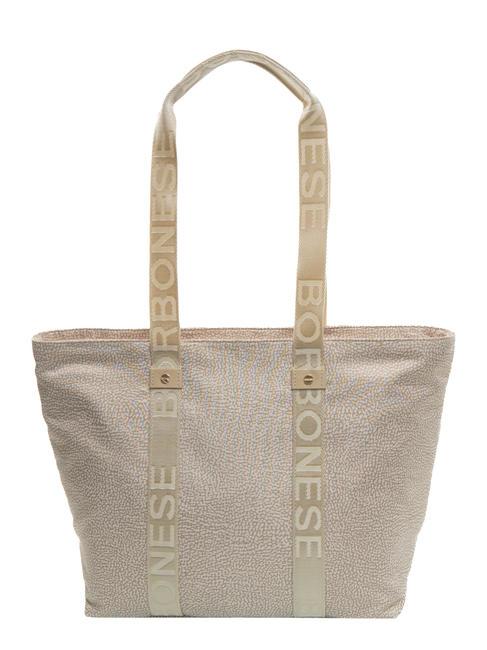 BORBONESE SHOPPER MEDIUM ECO LINE Sac de courses sable - Sacs pour Femme