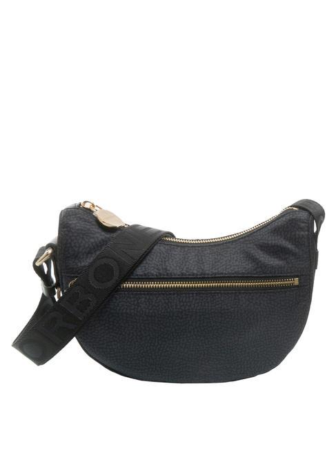 BORBONESE ECO LINE LUNA Sac d'épaule noir foncé - Sacs pour Femme