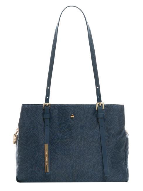 BORBONESE L'ECOLE NYLON Cabas porté épaule, avec bandoulière bleu - Sacs pour Femme