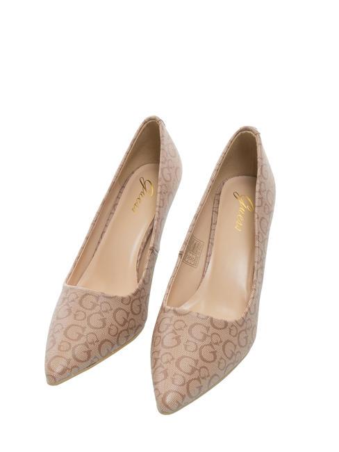 GUESS G LOGO Pompes hautes Beige / Marron - Chaussures Femme