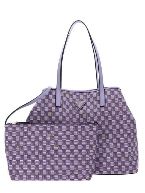 GUESS VIKKY LL Sac d'épaule logo lilas - Sacs pour Femme