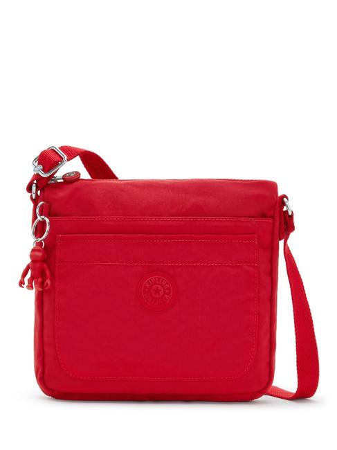 KIPLING SEBASTIAN Sac bandoulière avec poche rouge rouge - Sacs pour Femme