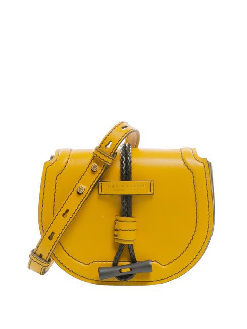 THE BRIDGE PANZANI WOW Mini sac porté épaule en cuir citron / or - Sacs pour Femme