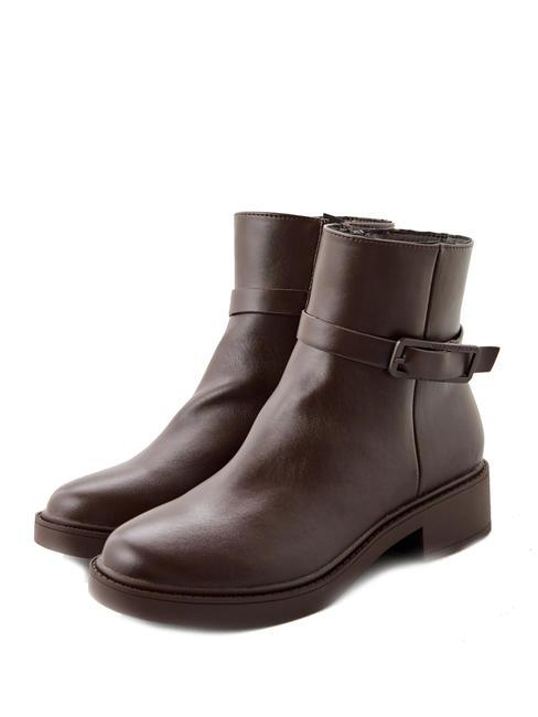 ROCCOBAROCCO BUCKLE Bottines basses avec zip marron foncé - Chaussures Femme